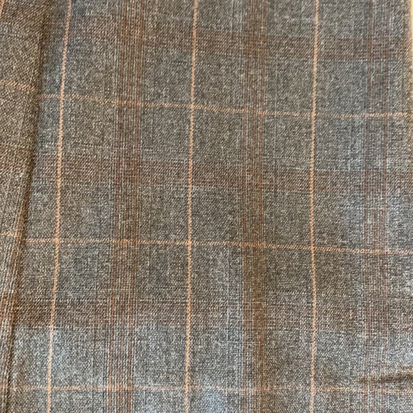 EXPRESS grey/brown plaid columnist pant - Picture 3 of 5
